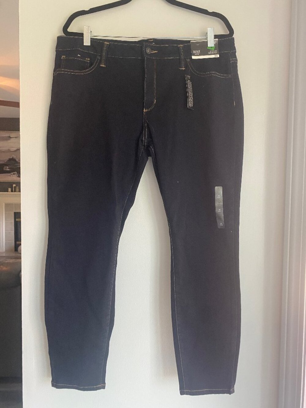 ANA A New Approach Petite Dark Wash Skinny Jeans